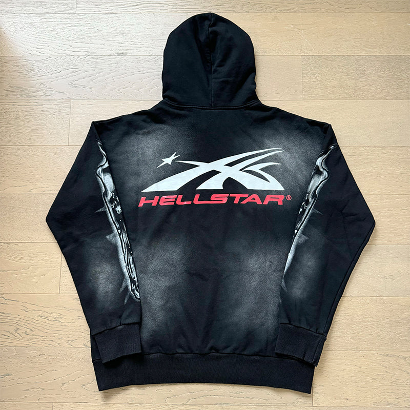 Hellstar Hoodie Wash and Do Old Casual Shorts Summer