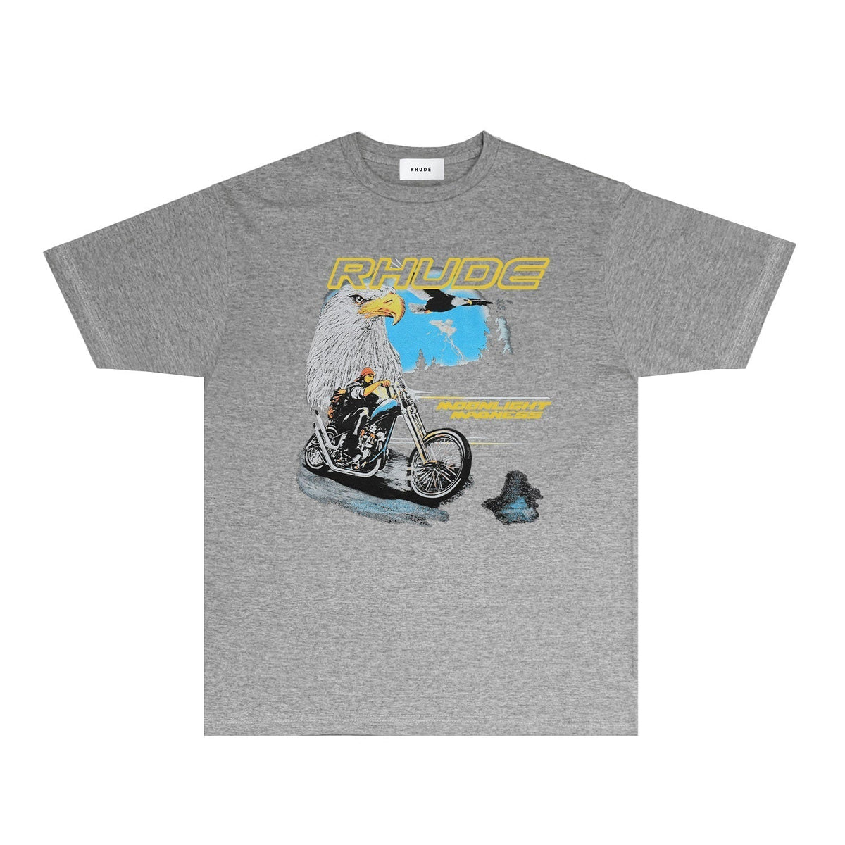 Rhude T-shirts Printed Trendy Pure Cotton