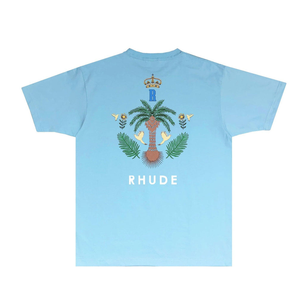 Rhude T-shirts Printed Trendy Pure Cotton