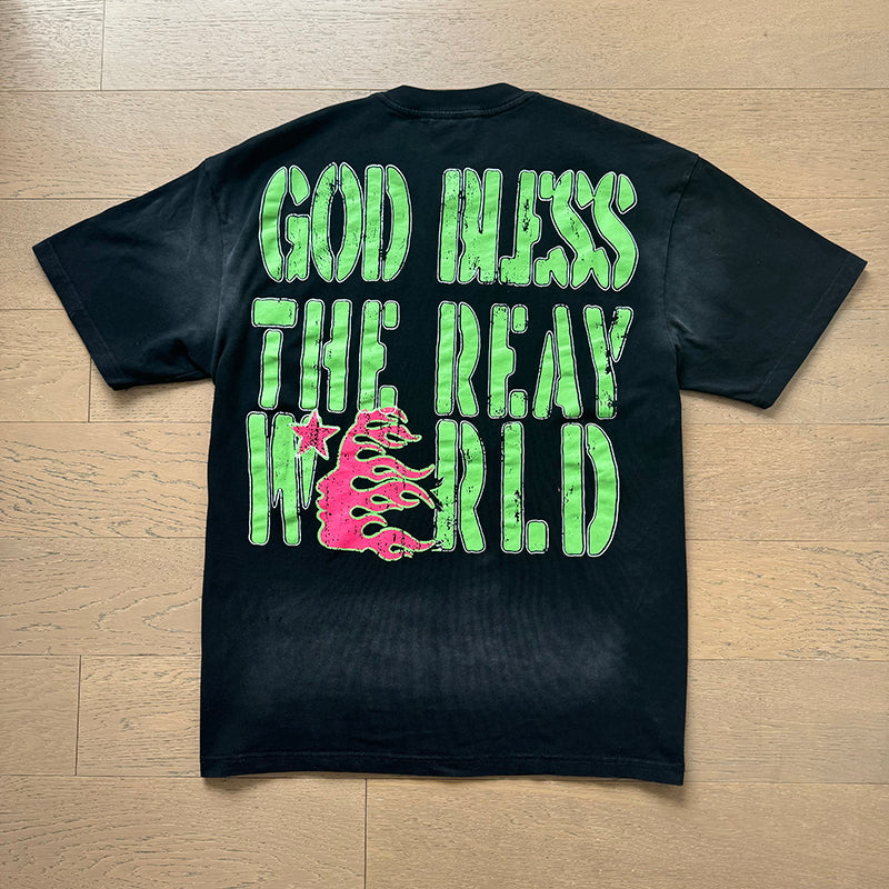 Hellstar T-shirts Washed Aging Process