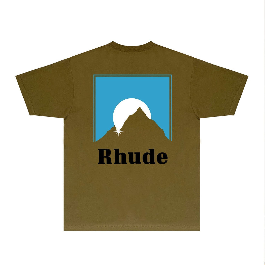 Rhude T-shirts Printed Trendy Pure Cotton