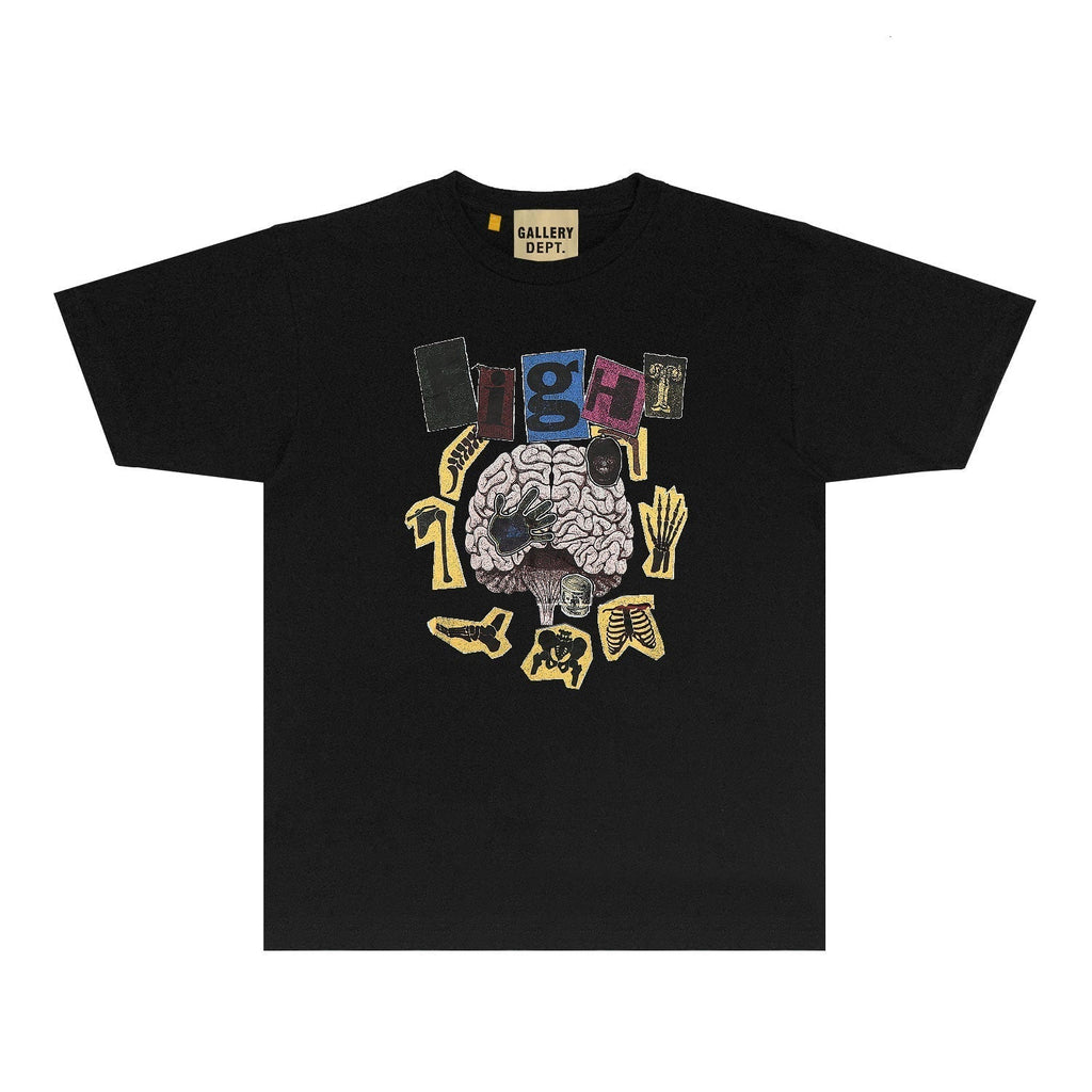 Gallery Dept T Shirt Retro Printed Loose Short-Sleeved Shirt