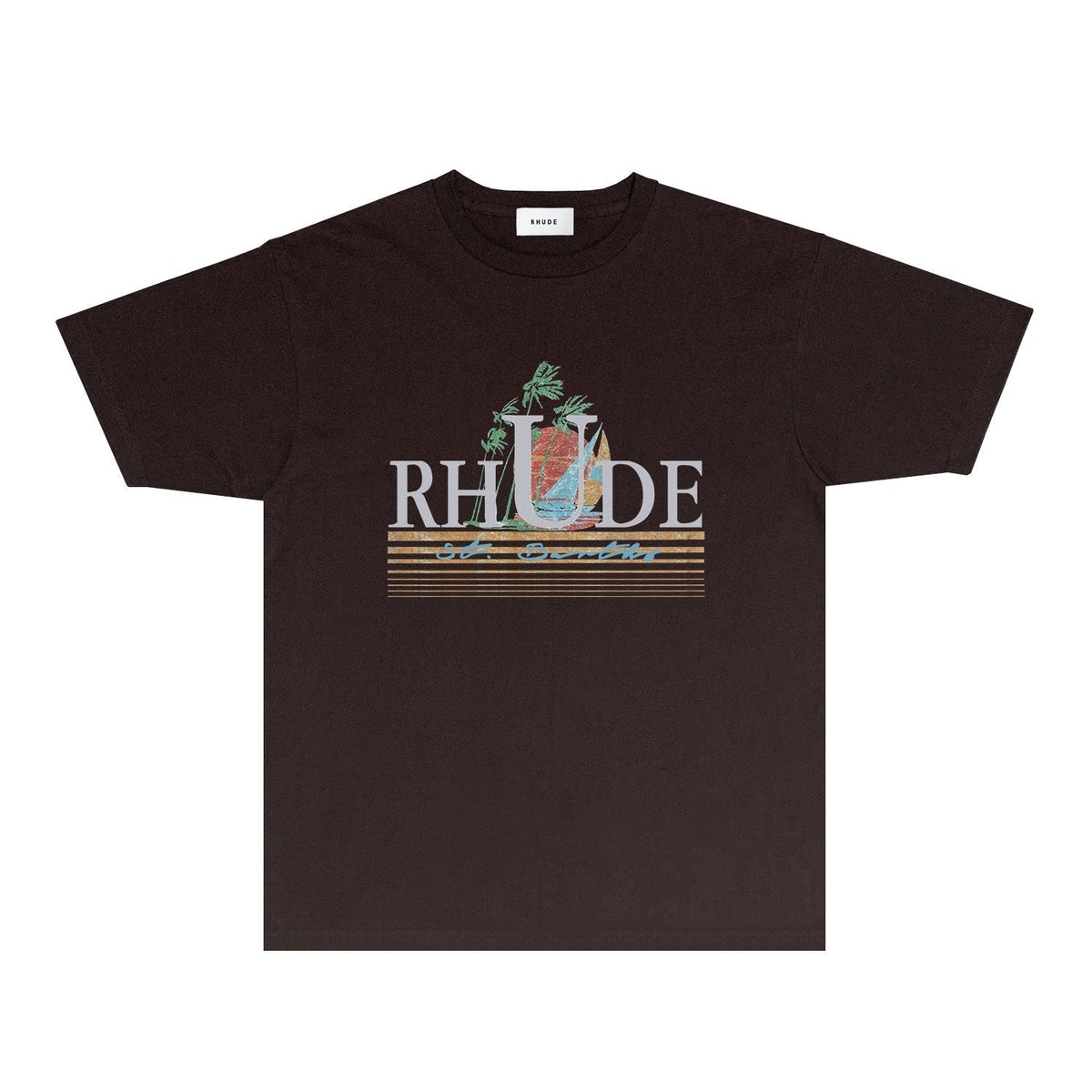 Rhude T-shirts Printed Trendy Pure Cotton