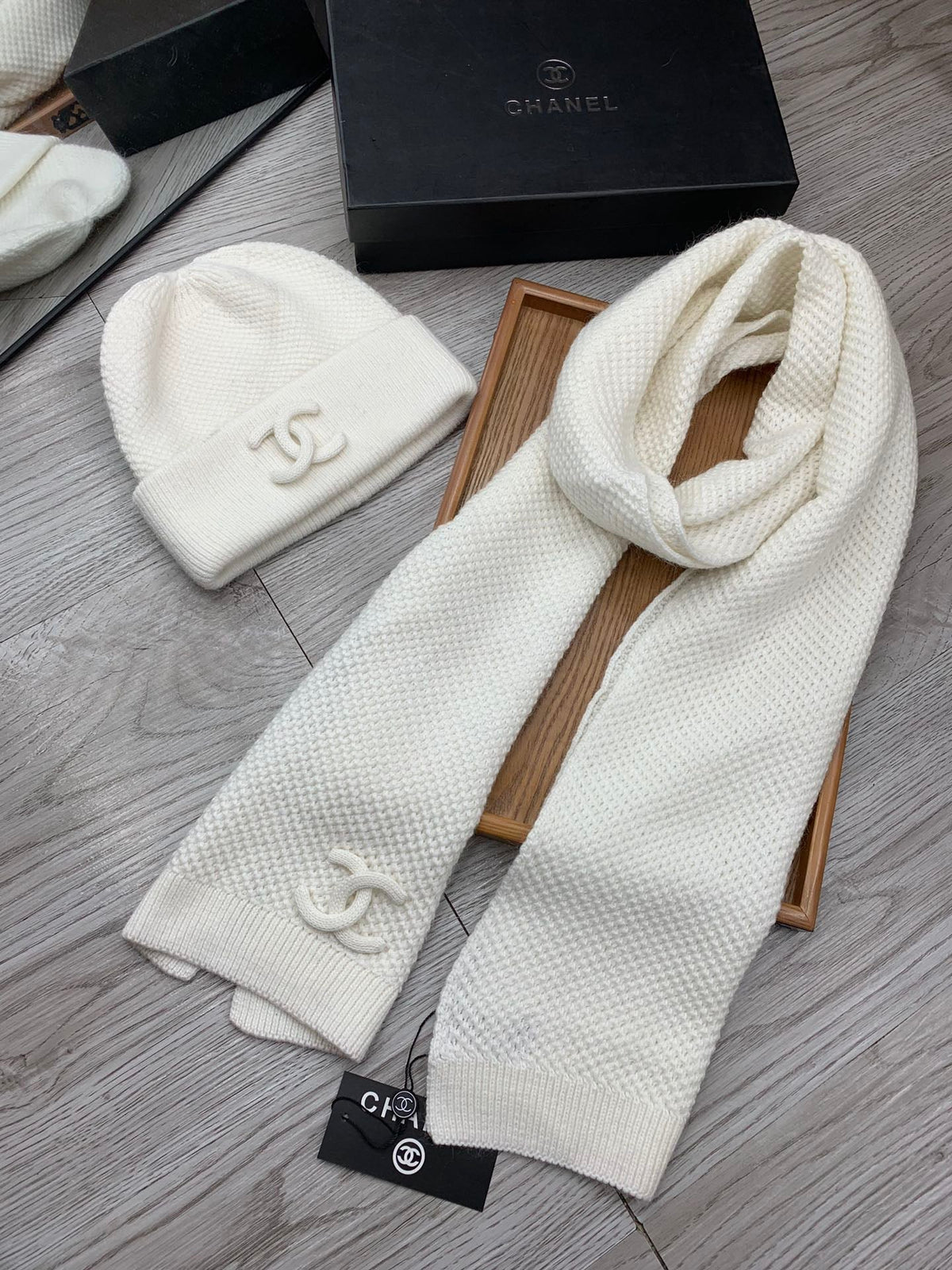 CC Cozy Knit Beanie & Scarf Set