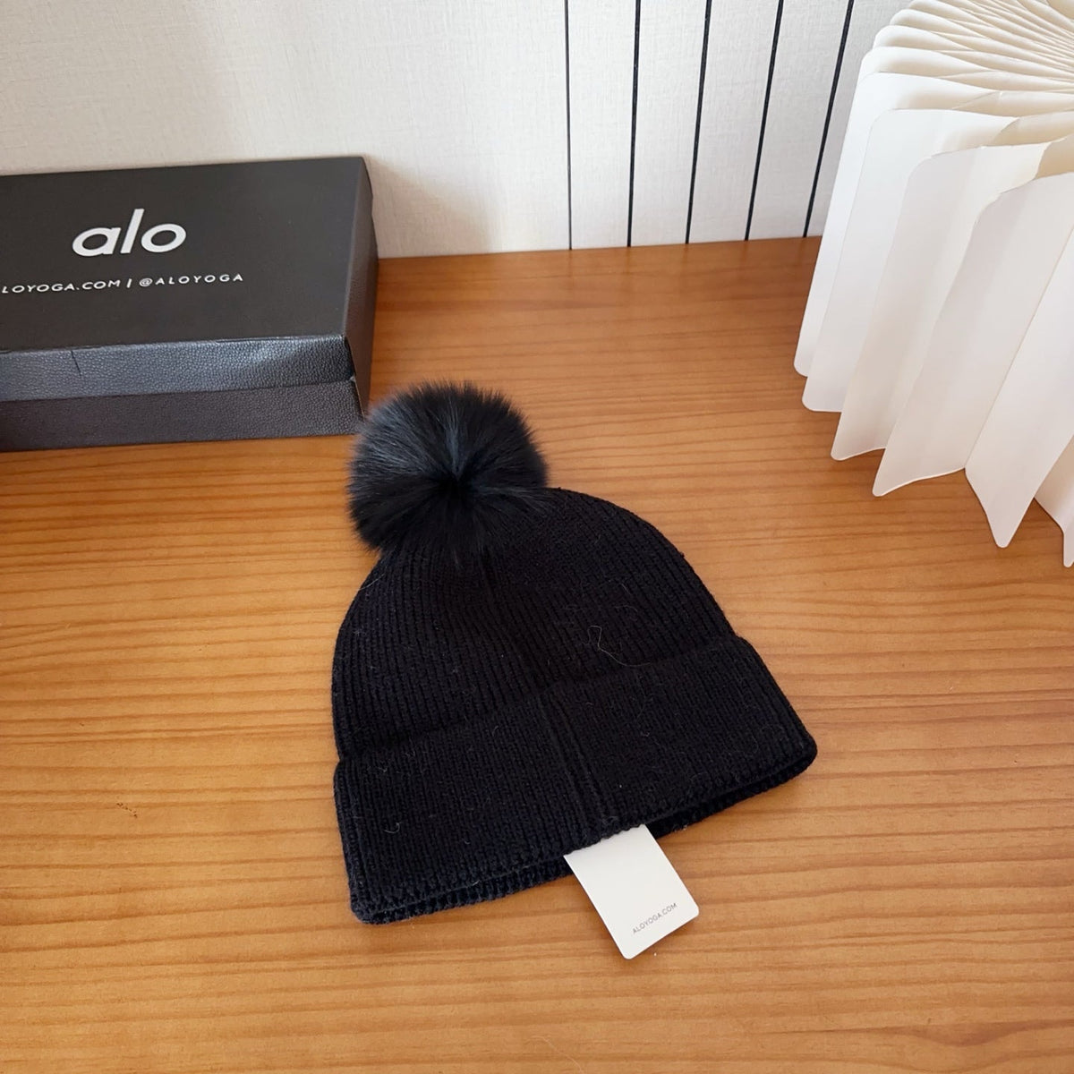 Knitted Beanie in Black