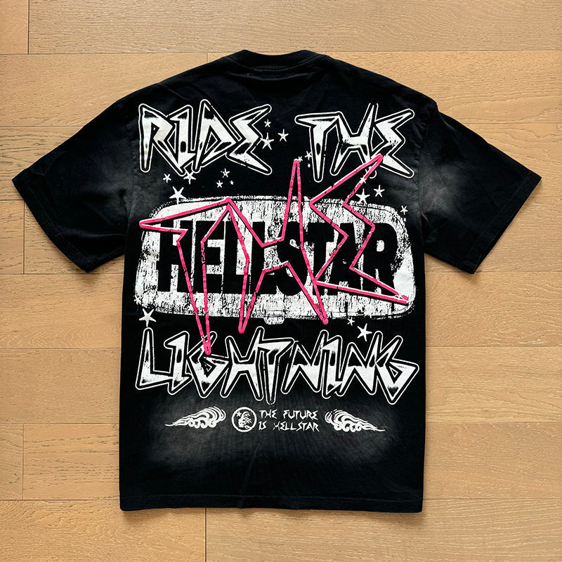 Hellstar T-shirts Washed Aging Process