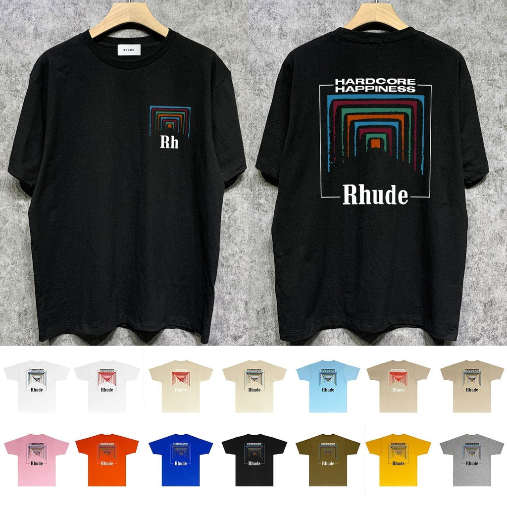 Rhude T-shirts Printed Trendy Pure Cotton