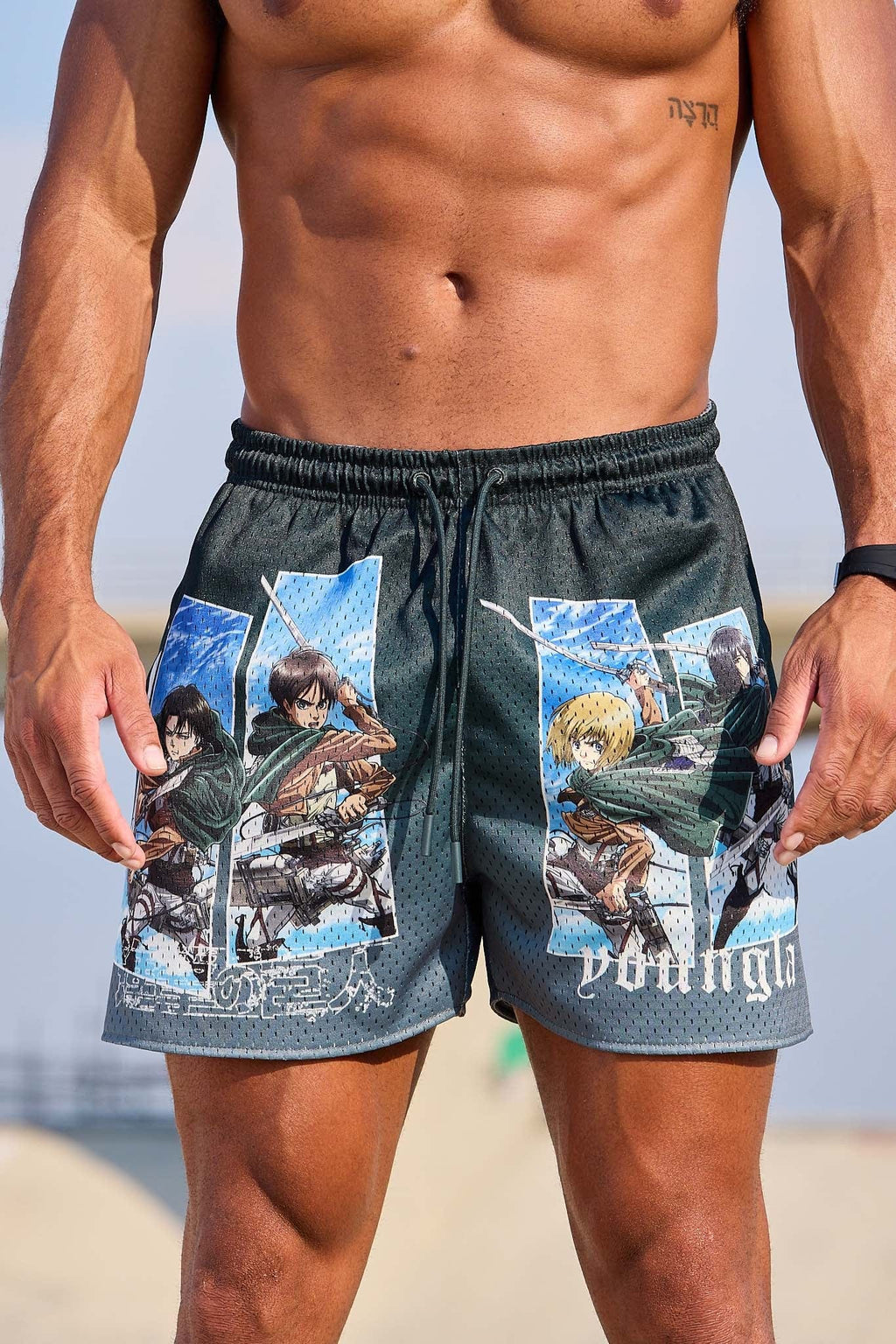 1126 - AOT? x YLA Mesh Shorts