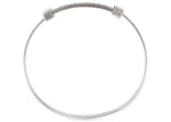 Balenciaga Logo Hoop Bracelet Silver