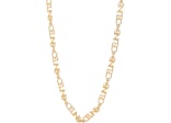 Celine Multi Logo Necklace in Brass with Gold Finish Gold