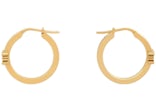 Celine Strass and Brass with Gold Finish Triomphe Sparkle Hoops Gold