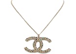 Chanel CC Logo Pendant Necklace Multicolor
