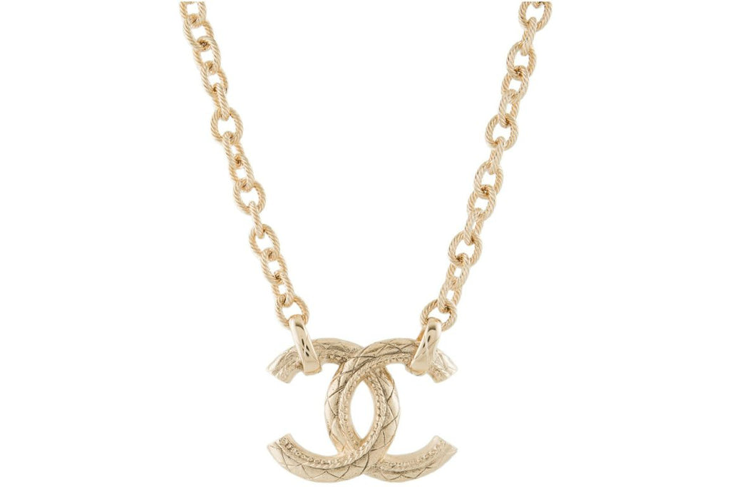 Chanel CC Pendant Necklace Gold