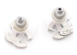 Chanel Classic CC Earrings Crystal Small Silver