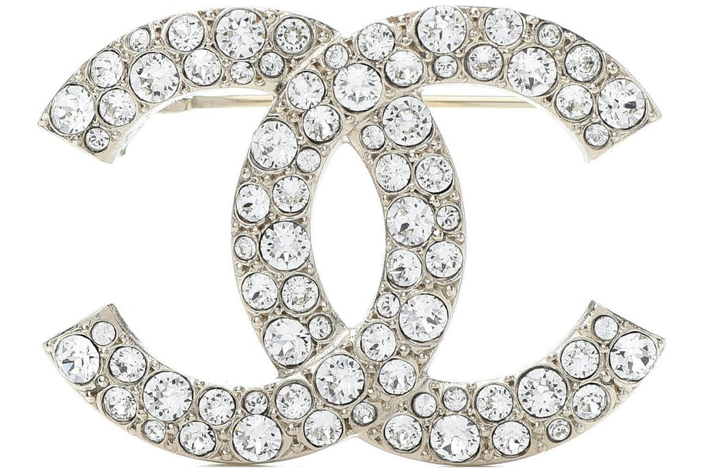 Chanel Crystal Palais Garnier CC Brooch Gold