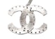 Chanel Crystal Pendant Necklace Large Light Blue/Silver