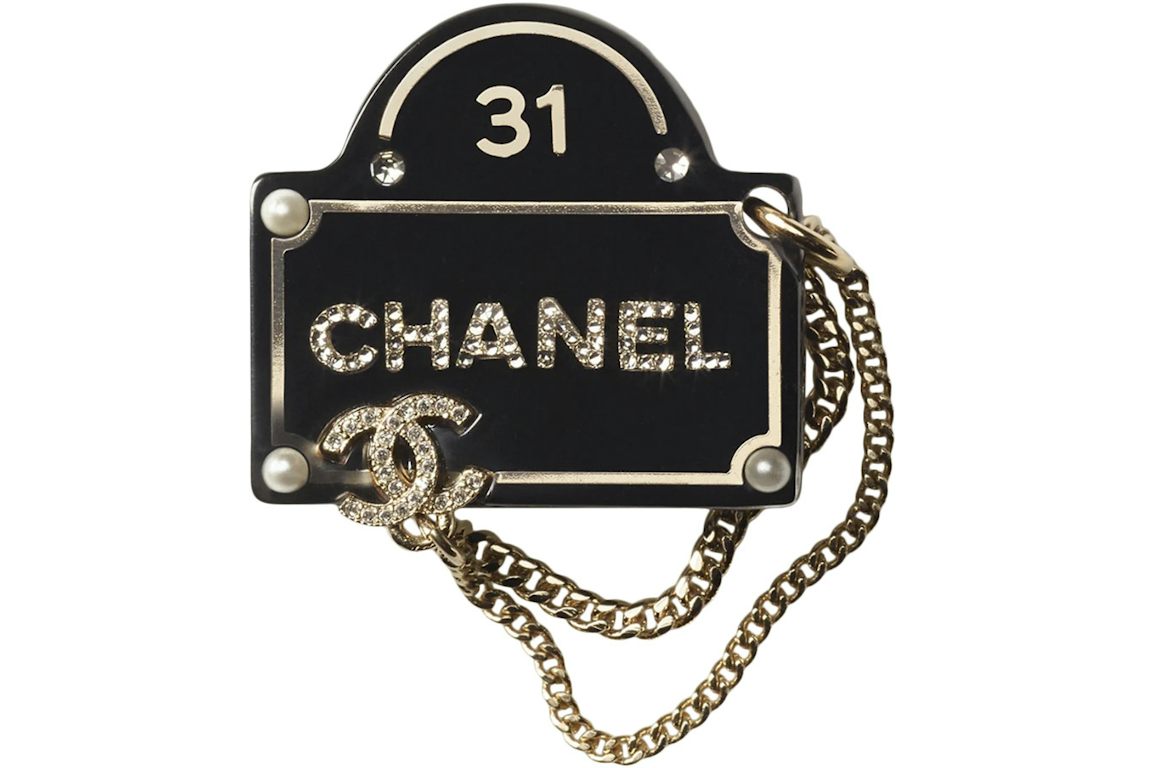 Chanel Metal Brooch AB9372 Black/Gold