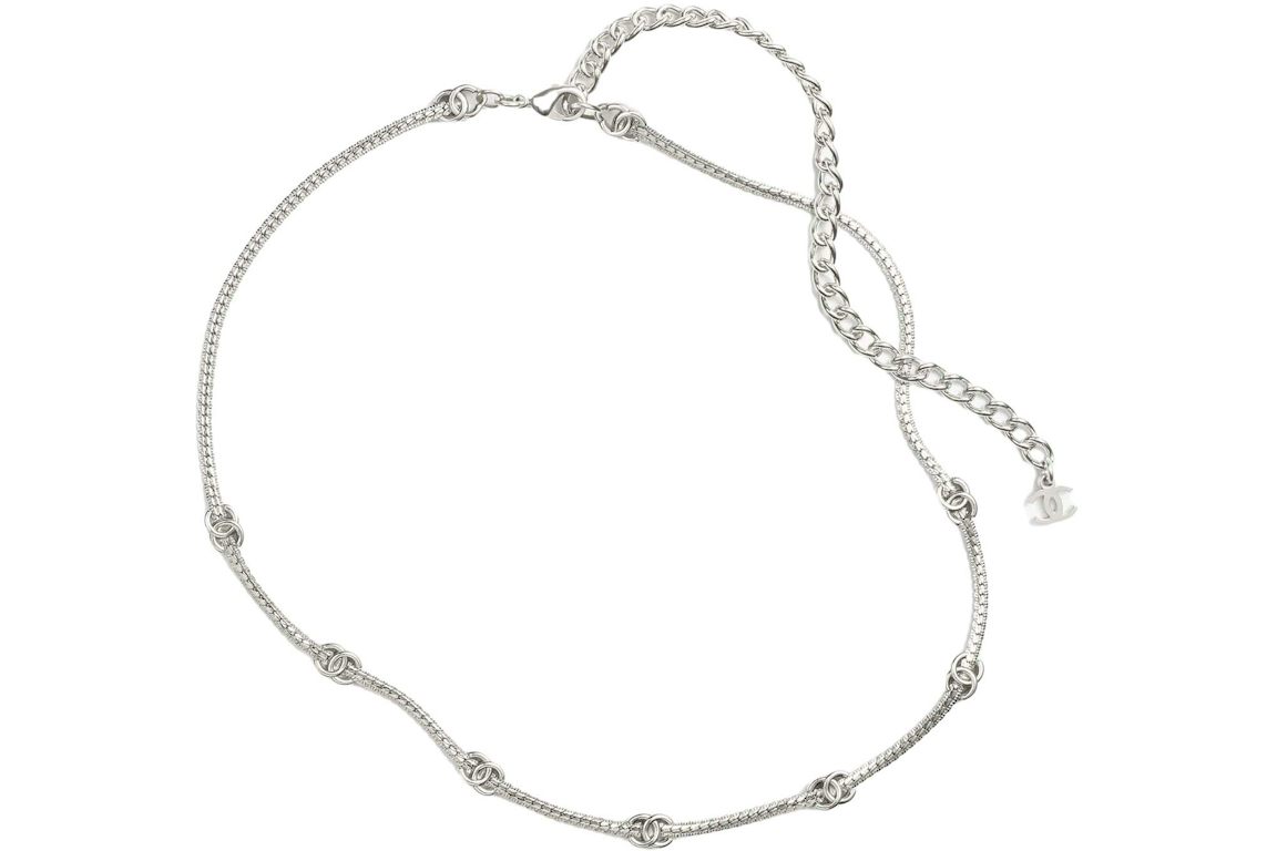 Chanel Metal Necklace Silver (ABE254 B18058 NZS81)