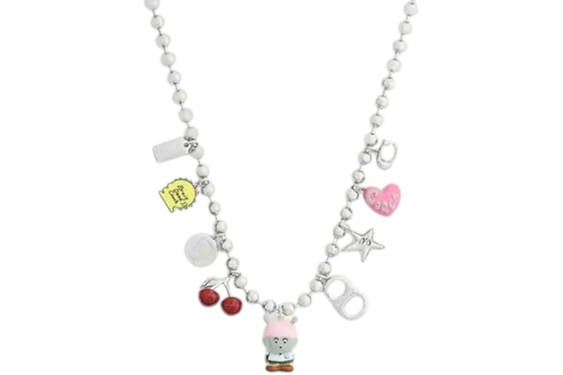 Coach x Brain Dead Ball Chain Charm Necklace Silver