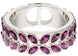 Dior x ERL Ring Silver-Finish Brass and Purple Crystals