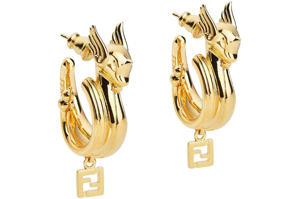 Fendi x FRGMT x Pokemon Metal Earrings Gold