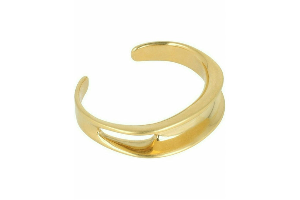 Ferragamo Asymmetrical Sculptural Bracelet Gold