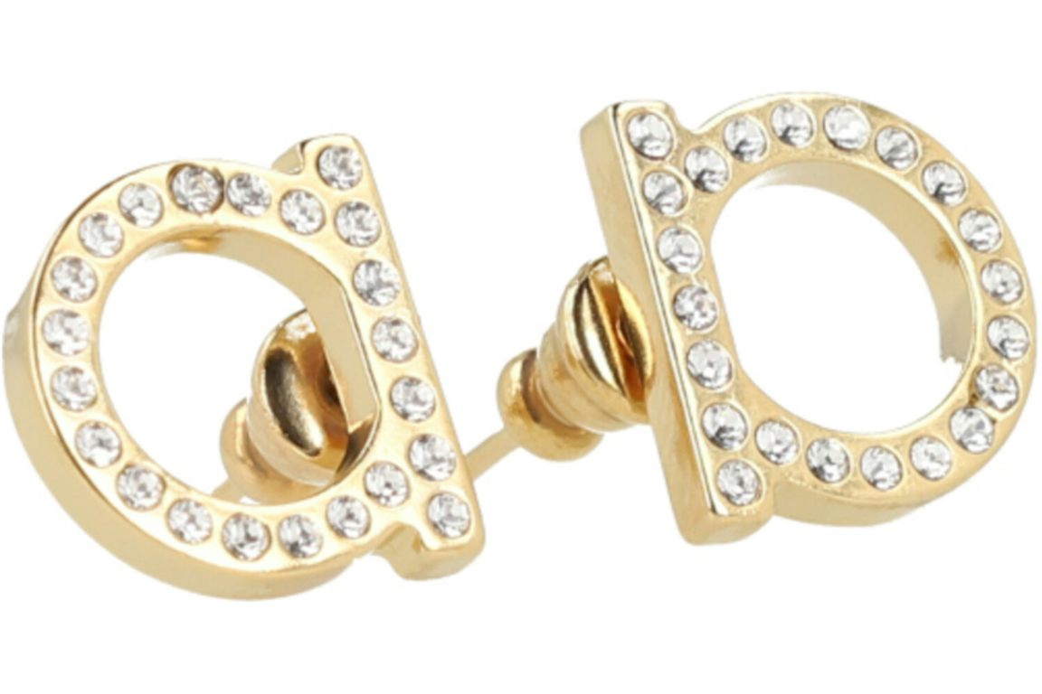 Ferragamo Crystal-Embellished Bijoux Earrings Yellow