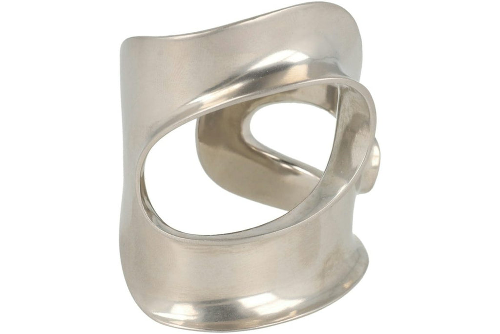Ferragamo Large Sculptural Cutout Bracelet Silver