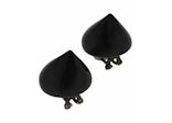 Ferragamo Medium Sculptural Clip on Earrings Black