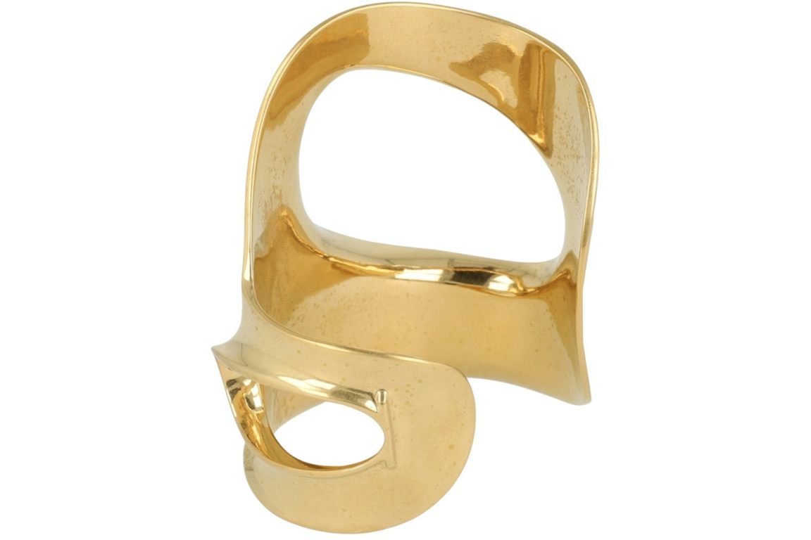 Ferragamo Medium Sculptural Cutout Cuff Gold