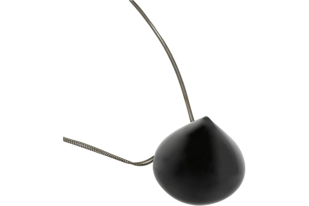 Ferragamo Sculptural Pendant Necklace Black