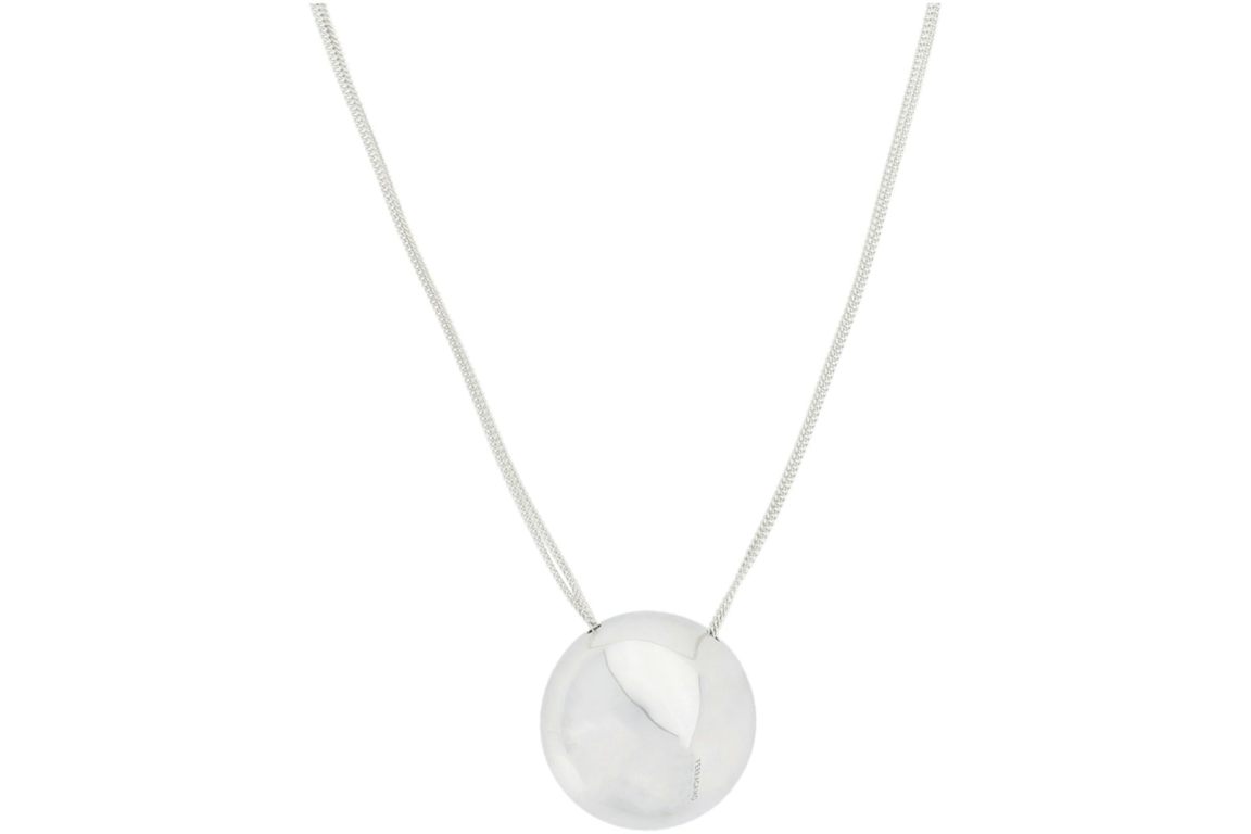 Ferragamo Silver Ferragamo Sculptural Pendant Necklace Silver