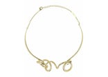 Ferragamo Gold Ferragamo Sculptural Semi-Rigid Collar
