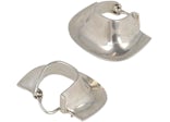 Ferragamo Sculpture Hoop Earrings Silver