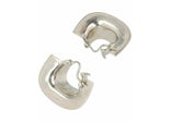 Ferragamo Sculpture Hoop Earrings Silver
