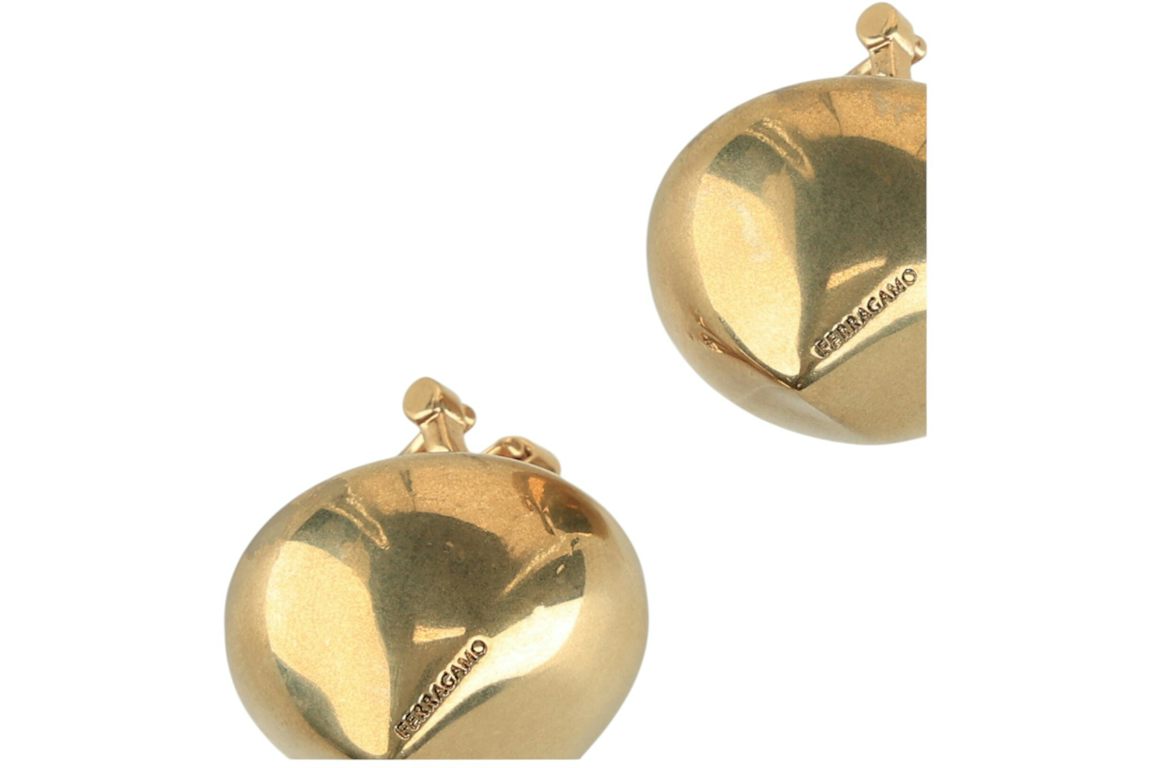 Ferragamo Small Sculptural Clip on Earrings Multi