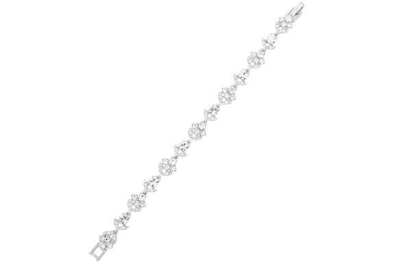 Givenchy Silver Flex Crystal Line Bracelet Silver/Crystal