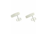 Gucci Interlocking G Textured Silver Stud Earrings Silver