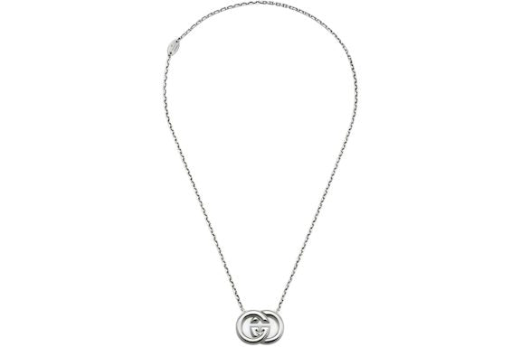 Gucci Interlocking Pendant Necklace Silver