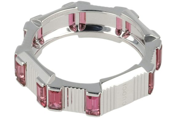 Gucci Link to Love Rubellite Ring Silver