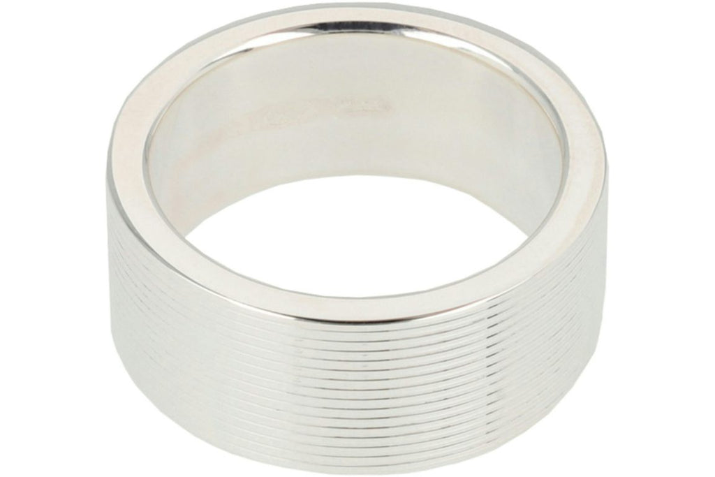 Gucci Ridged Sterling Silver Ring Silver
