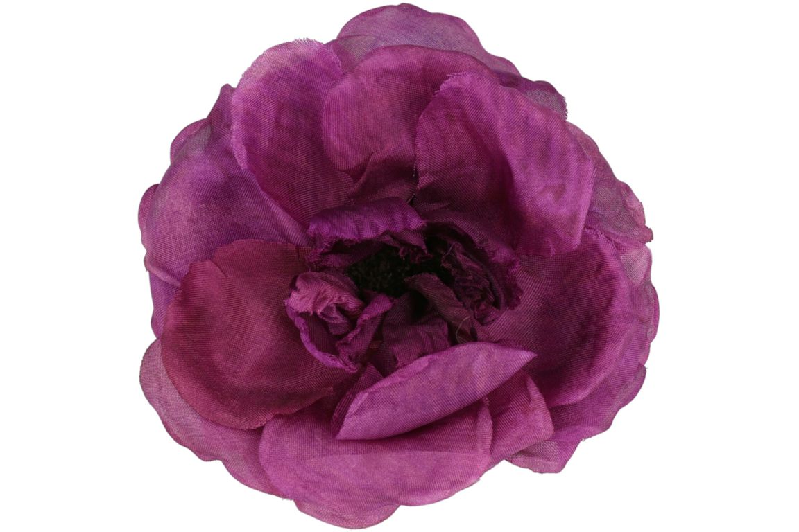 Gucci Silk Flower Brooch Silver