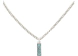 Gucci Sterling Silver Logo Plaque Necklace Silver