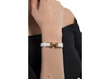 Hermes Clic Clac H Enamel Narrow PM Gold/White