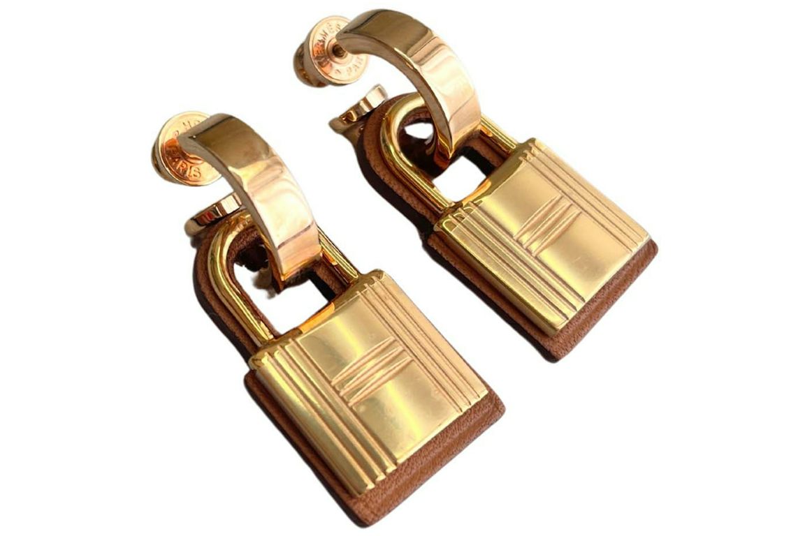 Hermes Earrings O'Kelly Gold/Rose Gold