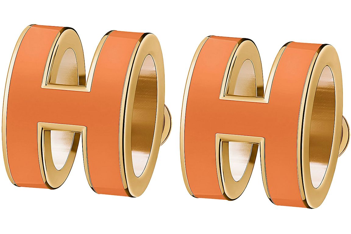 Hermes Earrings Pop H Orange