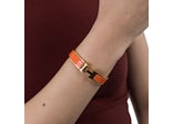 Hermes Bracelet Narrow Clic Clac H Enamel PM Gold-tone Orange