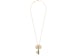 Louis Vuitton Key Brooch Necklace Hawk's Eye Stone Gold