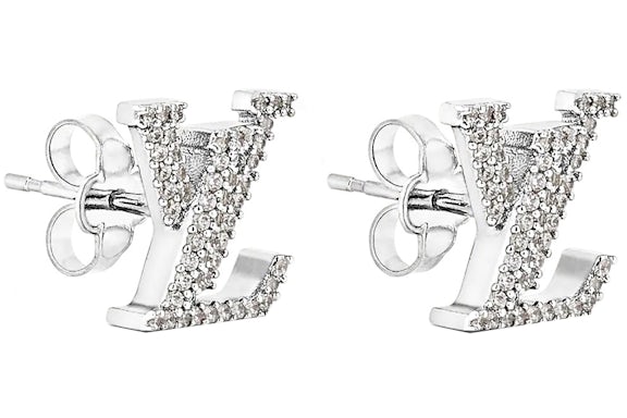 Louis Vuitton LV Iconic Earrings Silver/Rhinestone