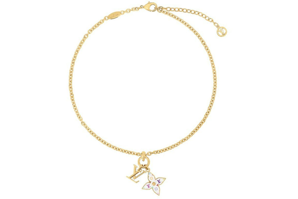 Louis Vuitton x Takashi Murakami Monogram Multicolor Necklace Gold-tone